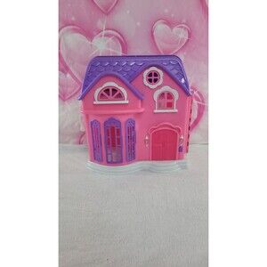 Kid Connection Pink Purple Folding Dollhouse Interactive No Accessories Included